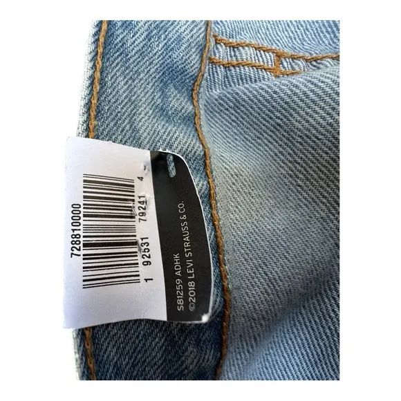 🩳 Levi's Blue Distressed Jean Shorts Cut-Off Style 501 High Rise Womens Size 32