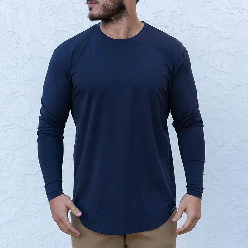 021 ESSENTIAL DROP-CUT LONG SLEEVE - NAVY