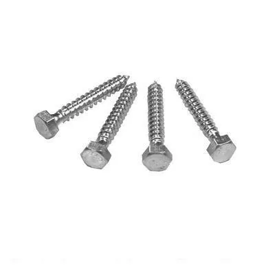 1/4" Diameter Zinc Plated Hex Head Lag Bolts