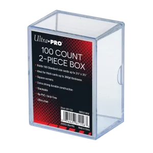 2-Piece Clear 100 Card Storage Box