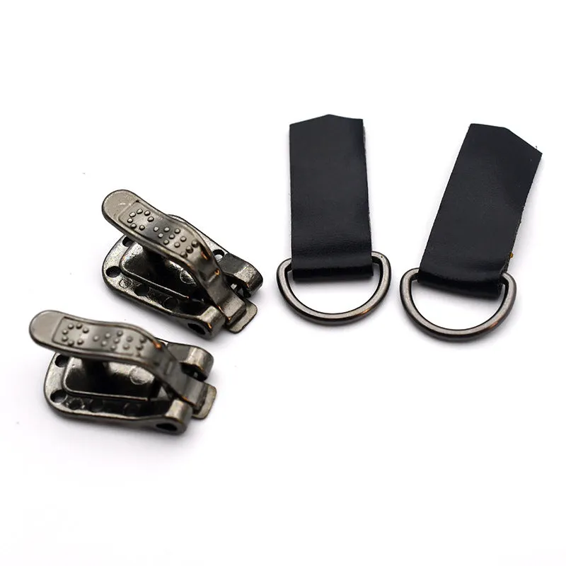 55mm Black Metal Invisible Snap Fasteners for Leather Coats 10pcs