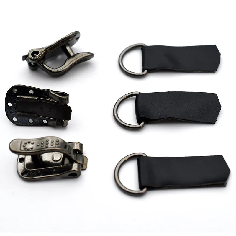 55mm Black Metal Invisible Snap Fasteners for Leather Coats 10pcs