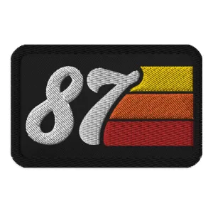 87 - 1987 Retro Groovy Birthday Year Embroidered patches