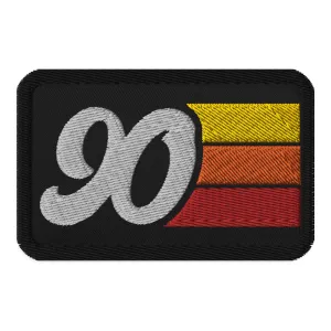 90 - 1990 Retro Groovy Birthday Year Embroidered patches