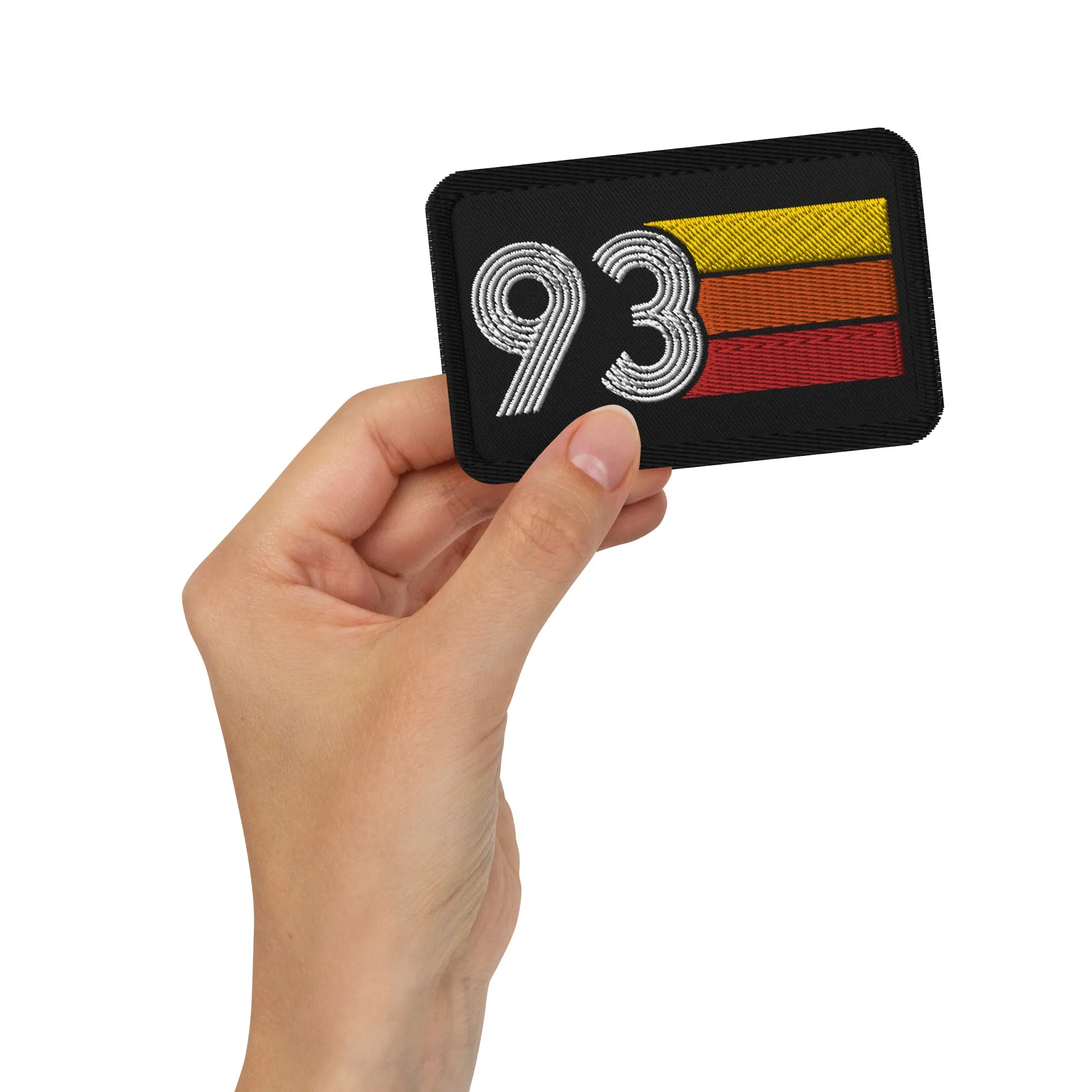 93 - 1993 Retro Birthday Year Embroidered patches