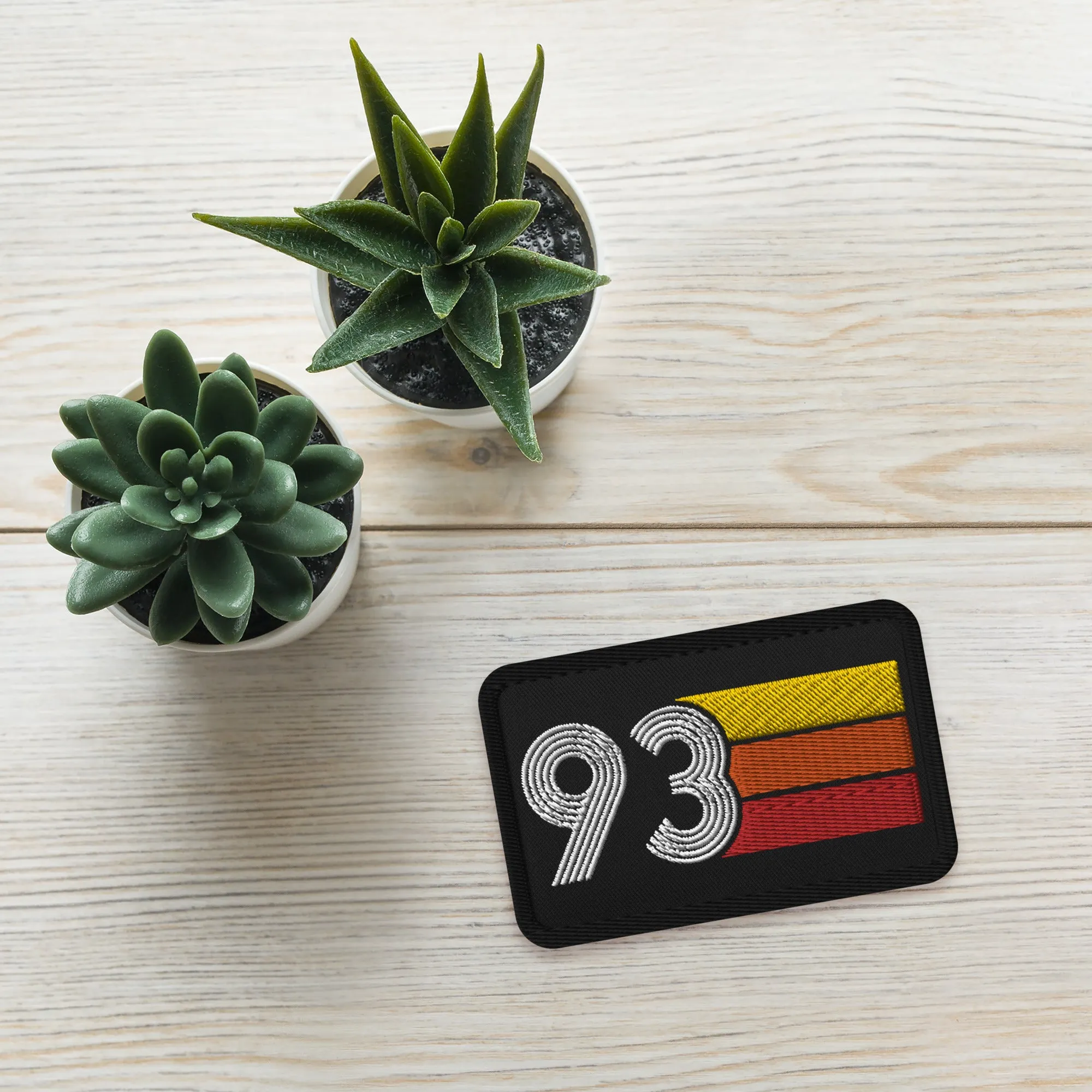 93 - 1993 Retro Birthday Year Embroidered patches