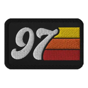97 - 1997 Retro Groovy Birthday Year Embroidered patches