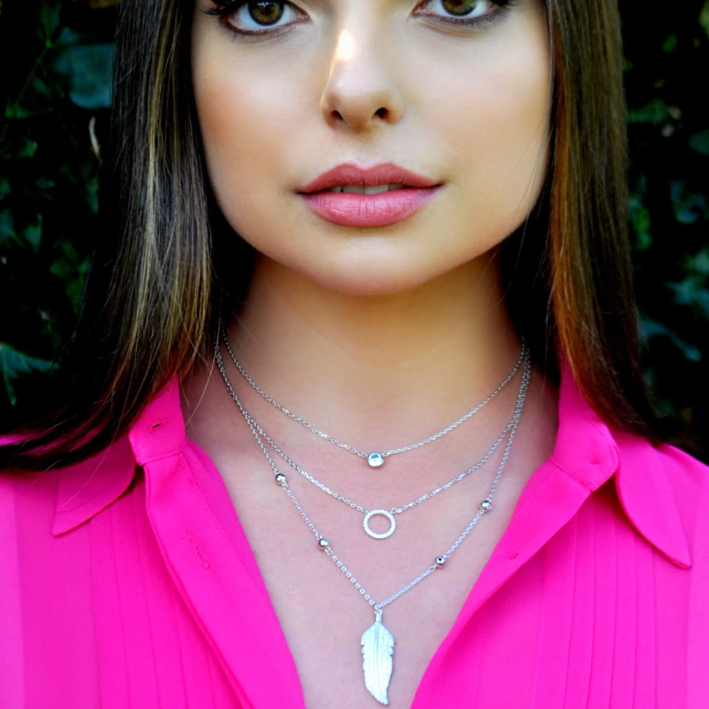 Absolute Floaty Feather Necklace - Silver