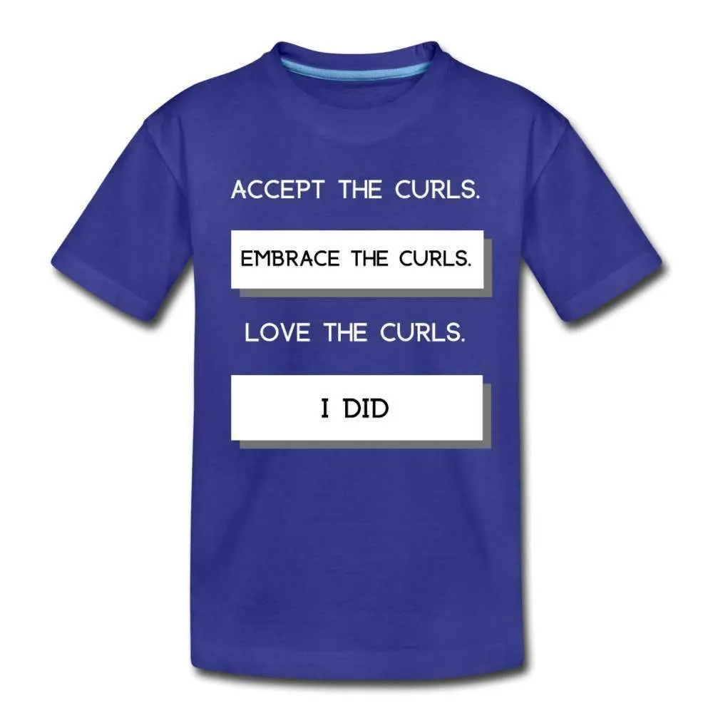 Accept The Curls Girl Youth T-Shirt
