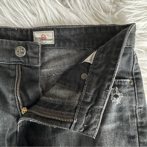 AG Adriano Goldschmied Shorts 27 Bonnie Relaxed Short Black Wash Denim Cut Off