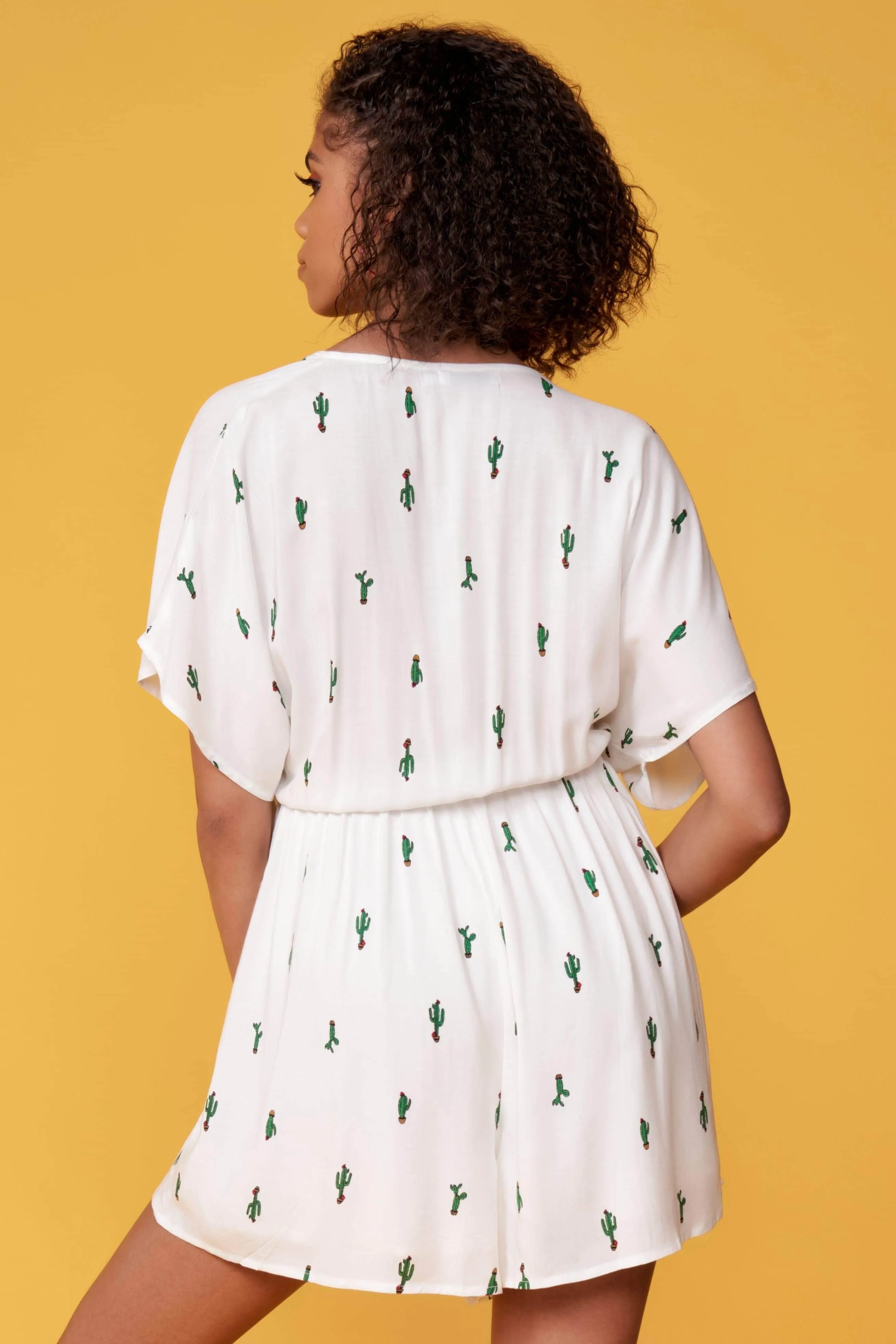 Anthenas White Cactus Romper by Lush
