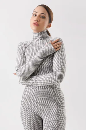 Anti Cellulite High Neck Crop Top