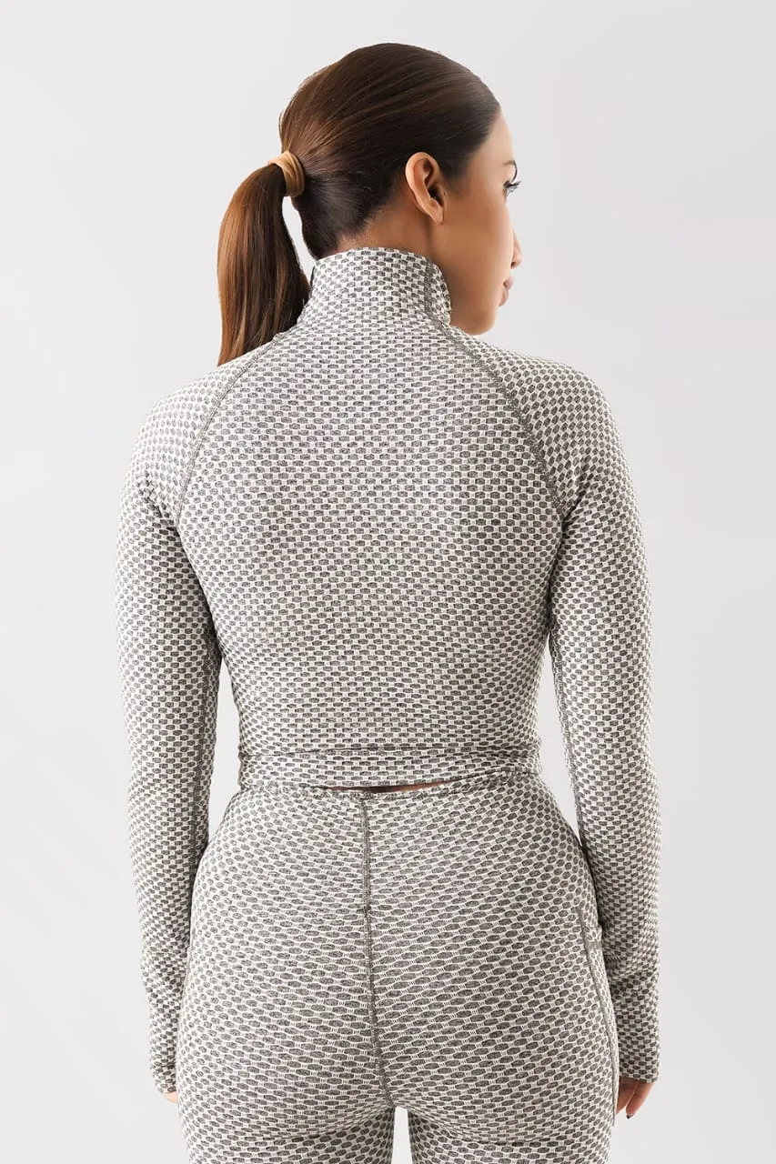 Anti Cellulite High Neck Crop Top