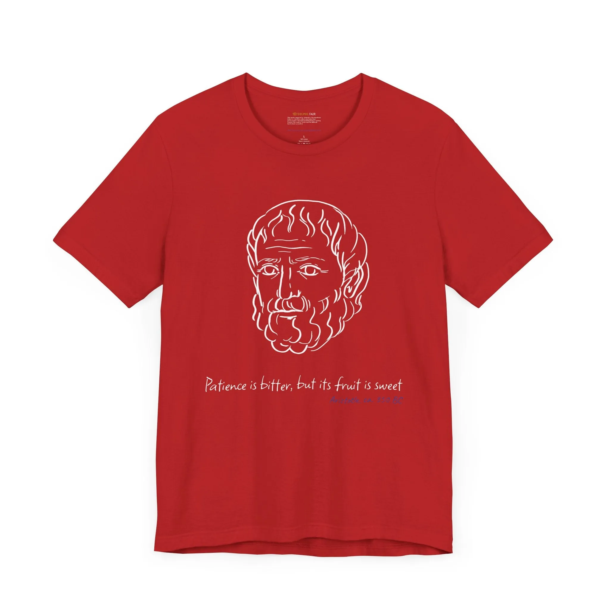 Aristotle "Patience is bitter, but its fruit is sweet" Quote T-Shirt