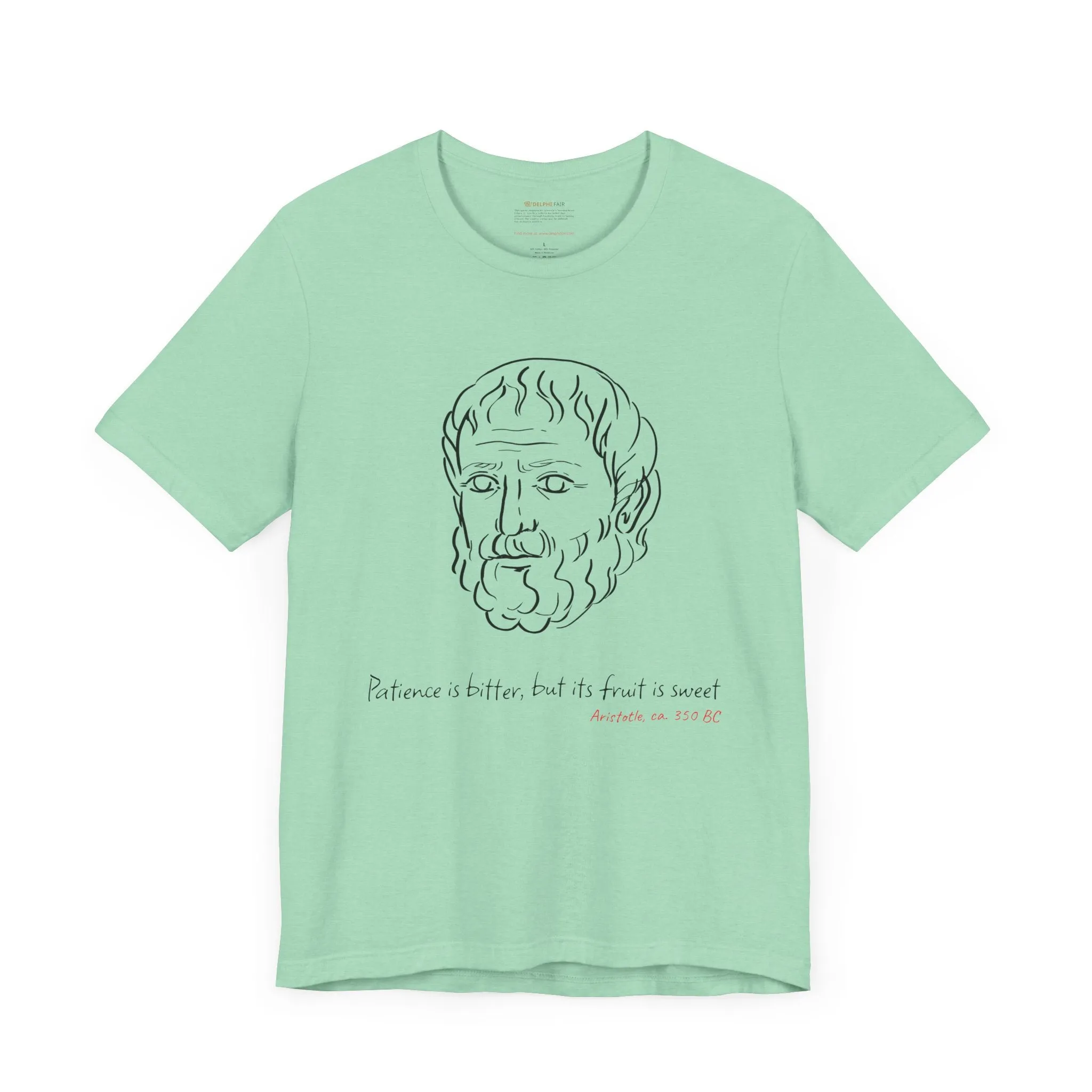 Aristotle "Patience is bitter, but its fruit is sweet" Quote T-Shirt
