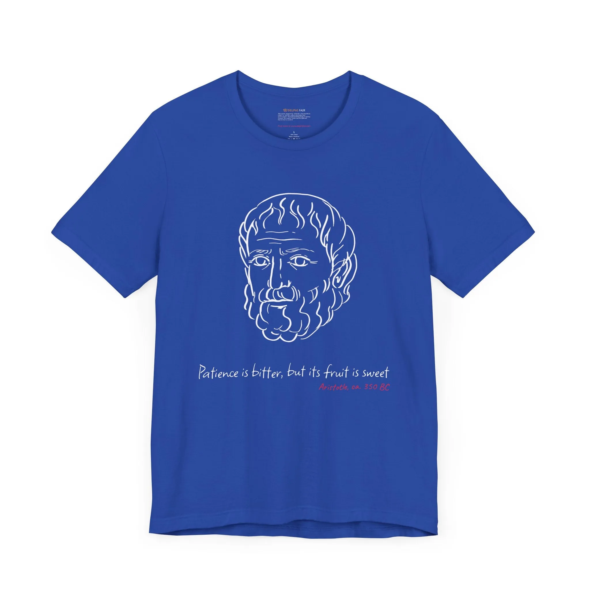 Aristotle "Patience is bitter, but its fruit is sweet" Quote T-Shirt