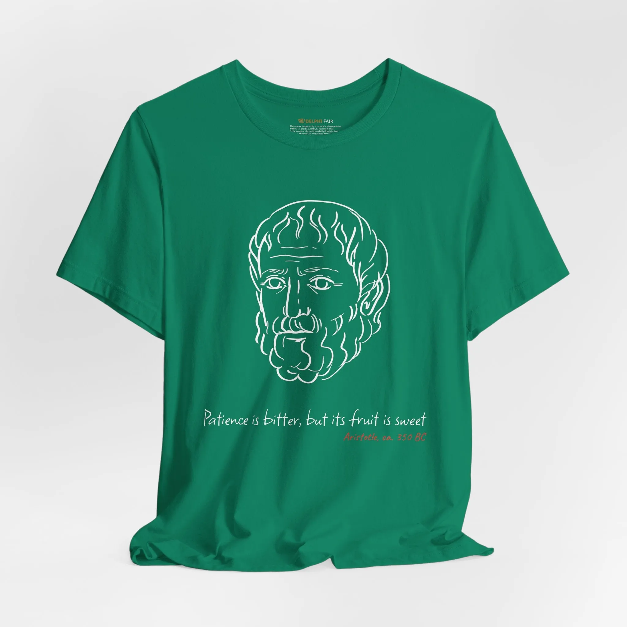 Aristotle "Patience is bitter, but its fruit is sweet" Quote T-Shirt