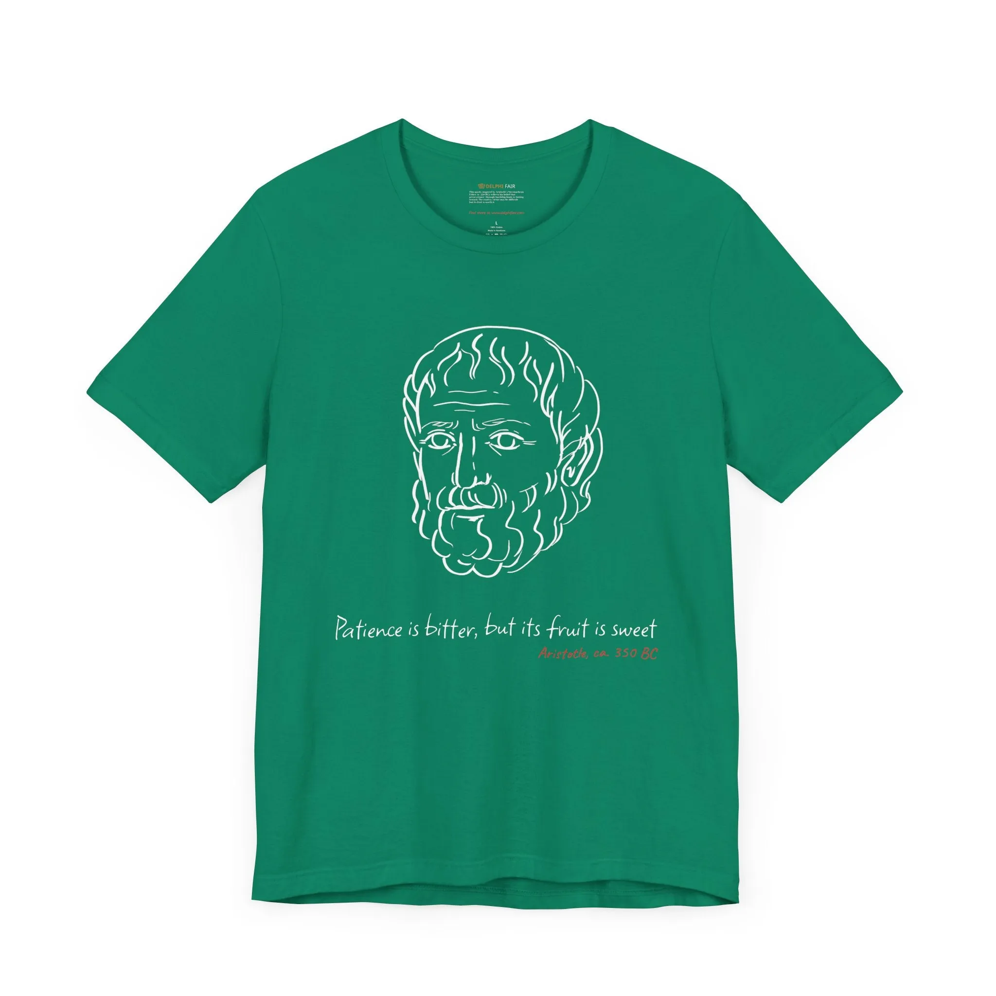 Aristotle "Patience is bitter, but its fruit is sweet" Quote T-Shirt