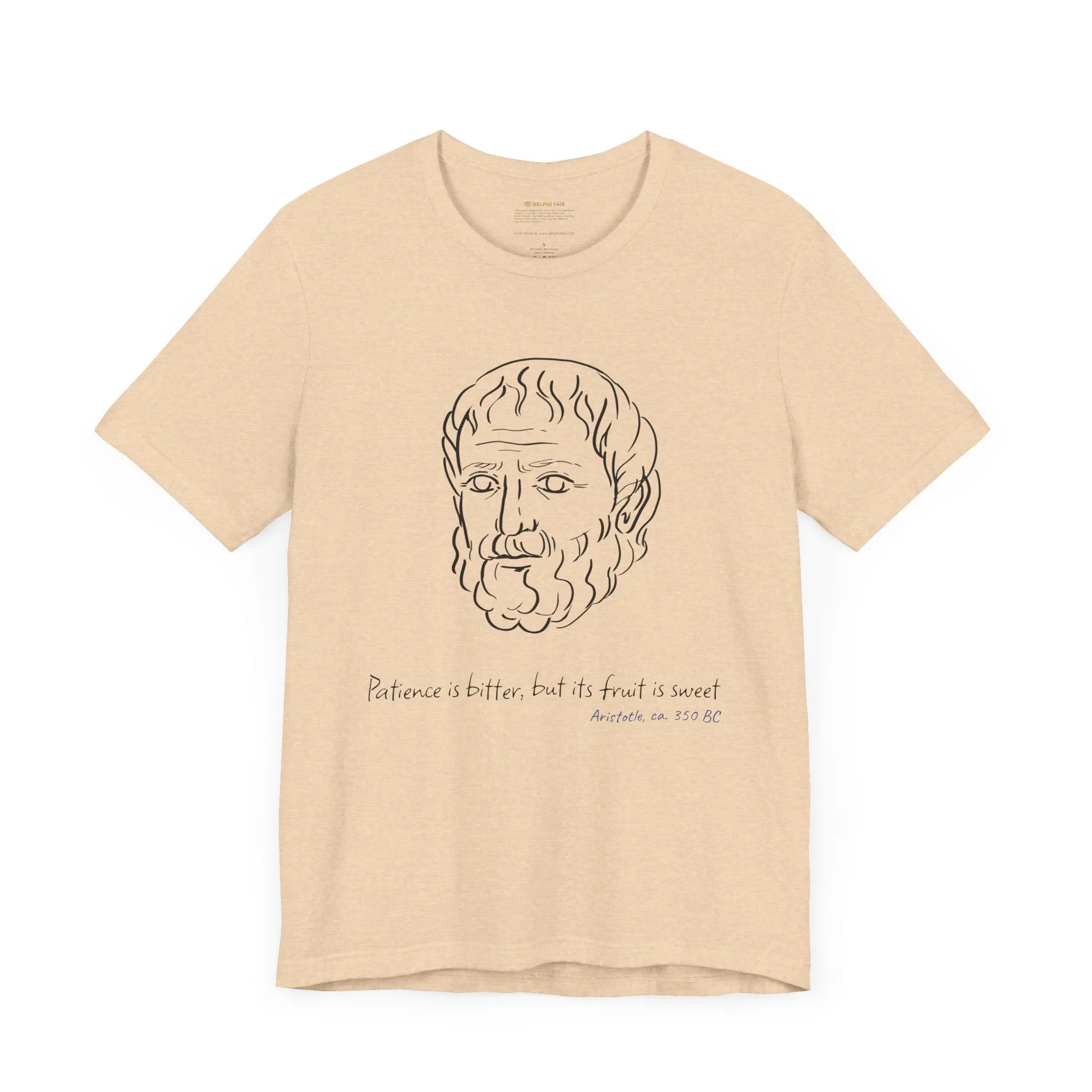 Aristotle "Patience is bitter, but its fruit is sweet" Quote T-Shirt