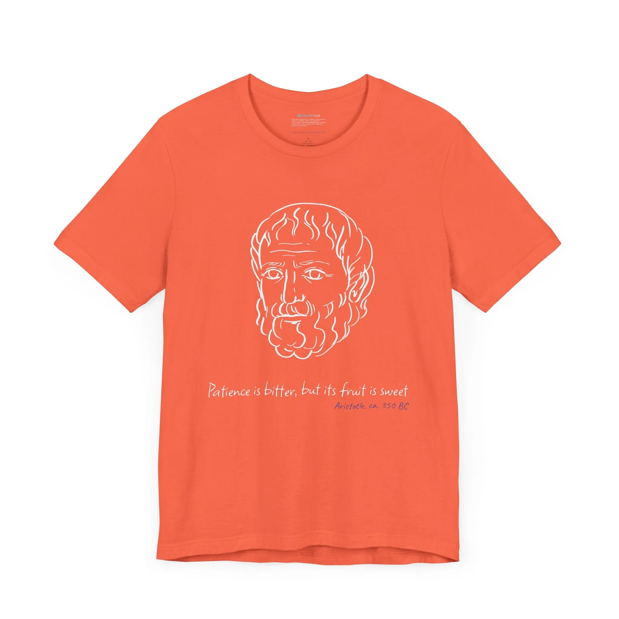 Aristotle "Patience is bitter, but its fruit is sweet" Quote T-Shirt