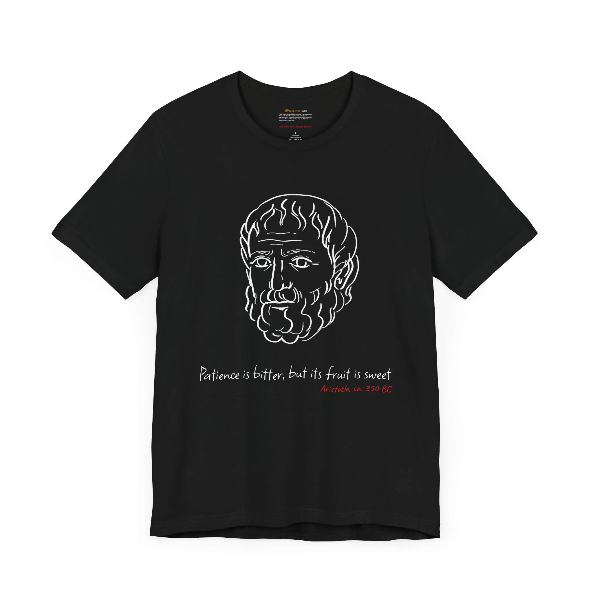 Aristotle "Patience is bitter, but its fruit is sweet" Quote T-Shirt