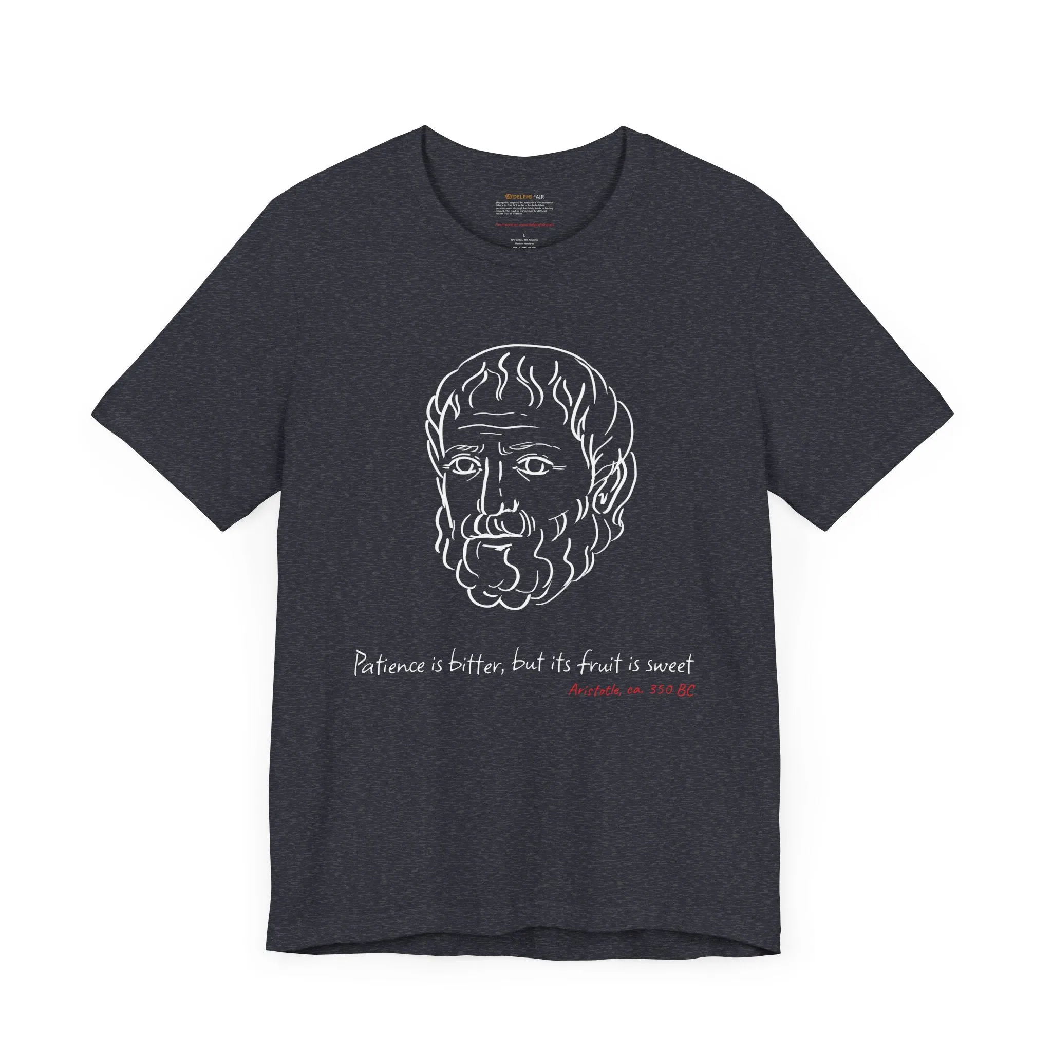 Aristotle "Patience is bitter, but its fruit is sweet" Quote T-Shirt