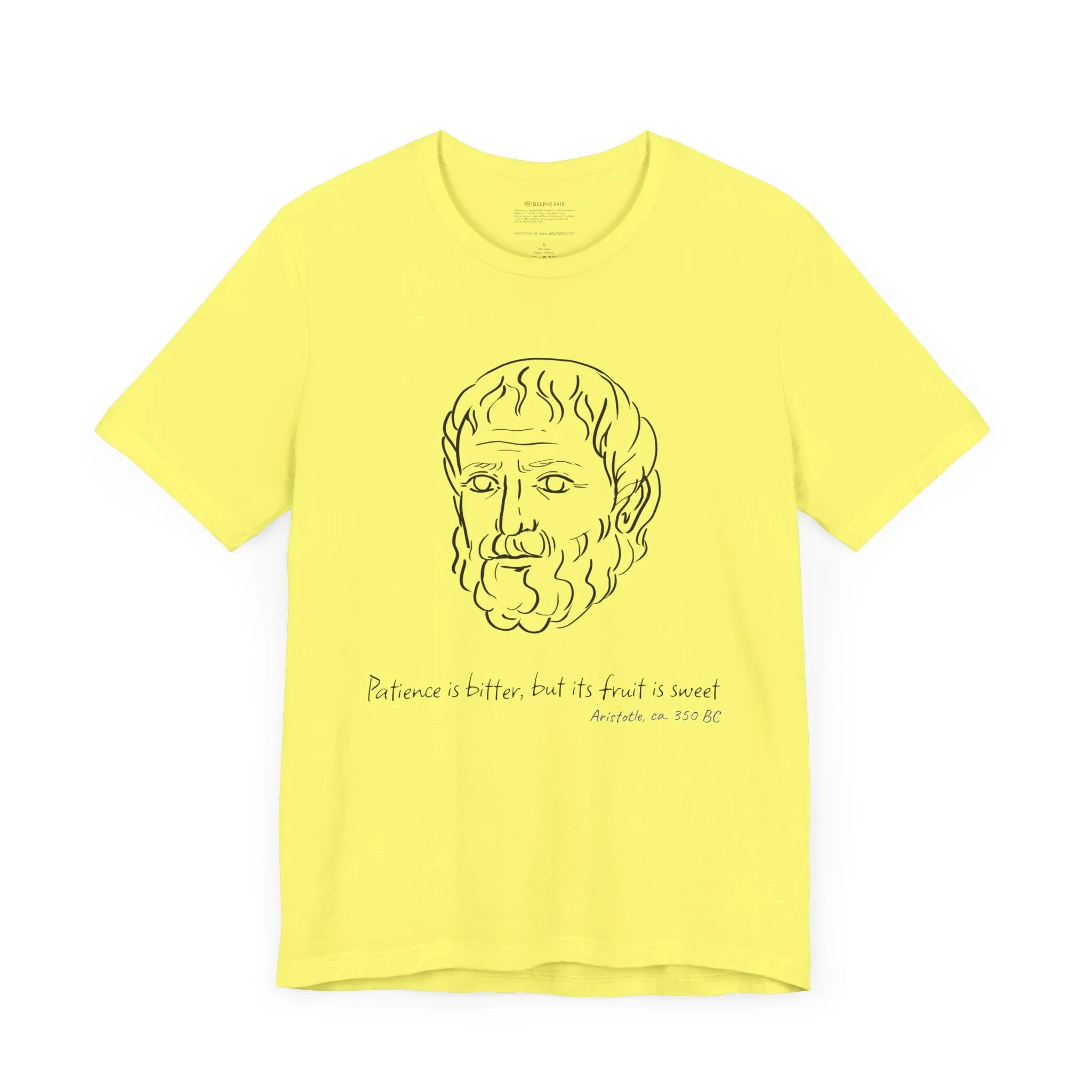 Aristotle "Patience is bitter, but its fruit is sweet" Quote T-Shirt