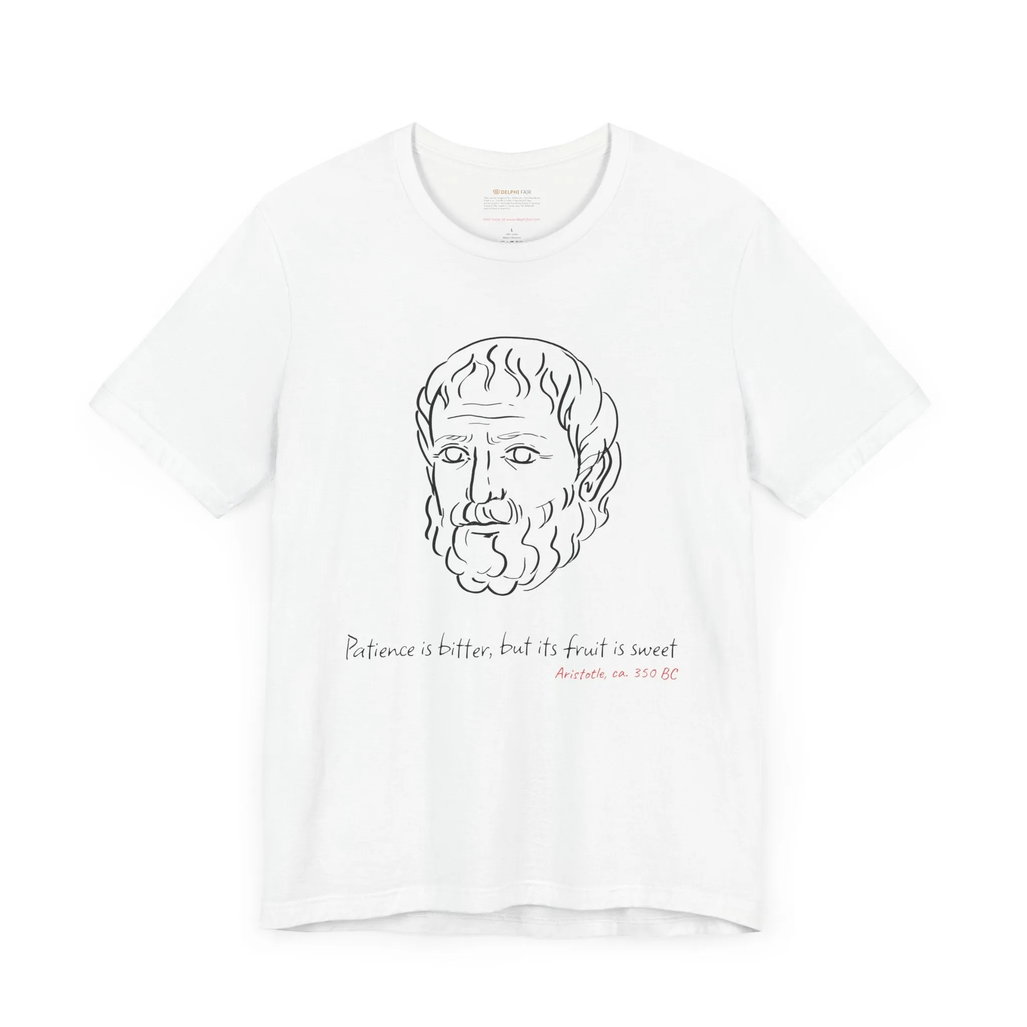 Aristotle "Patience is bitter, but its fruit is sweet" Quote T-Shirt