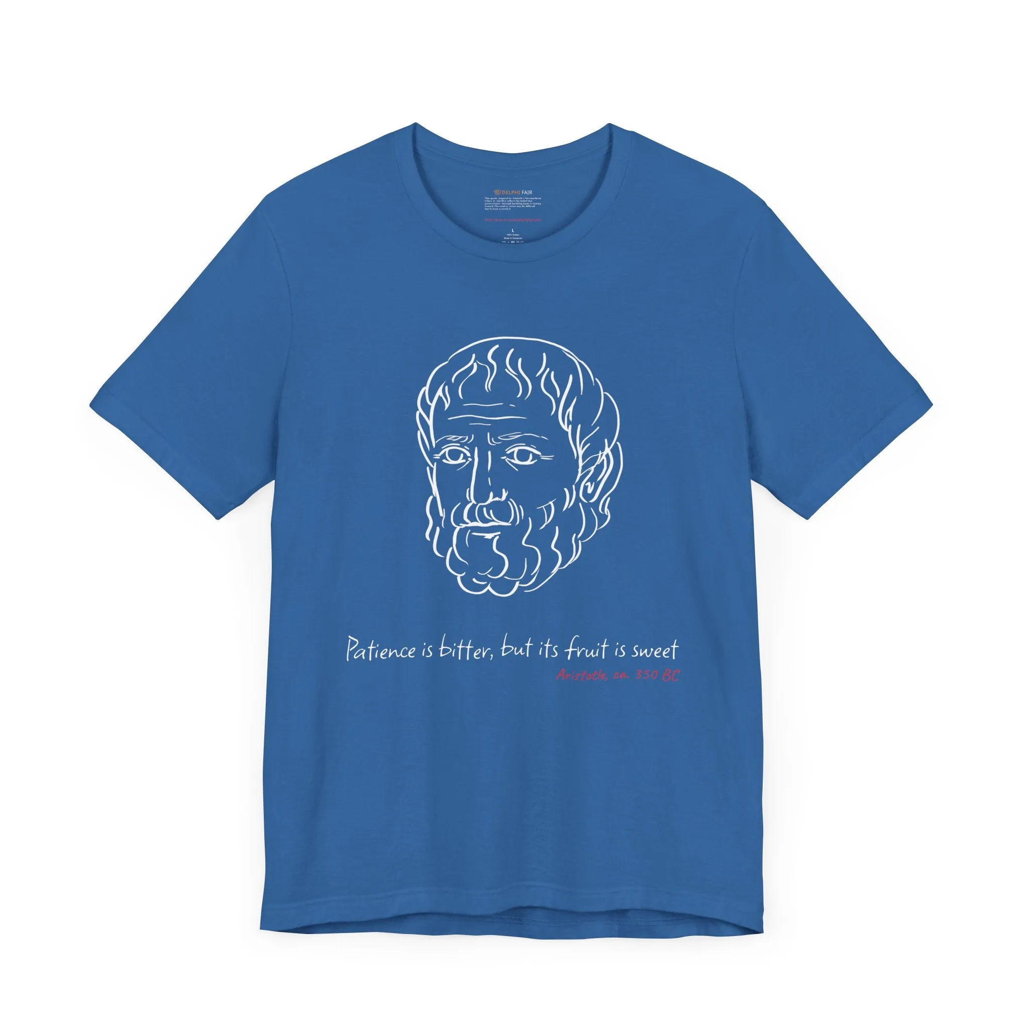 Aristotle "Patience is bitter, but its fruit is sweet" Quote T-Shirt