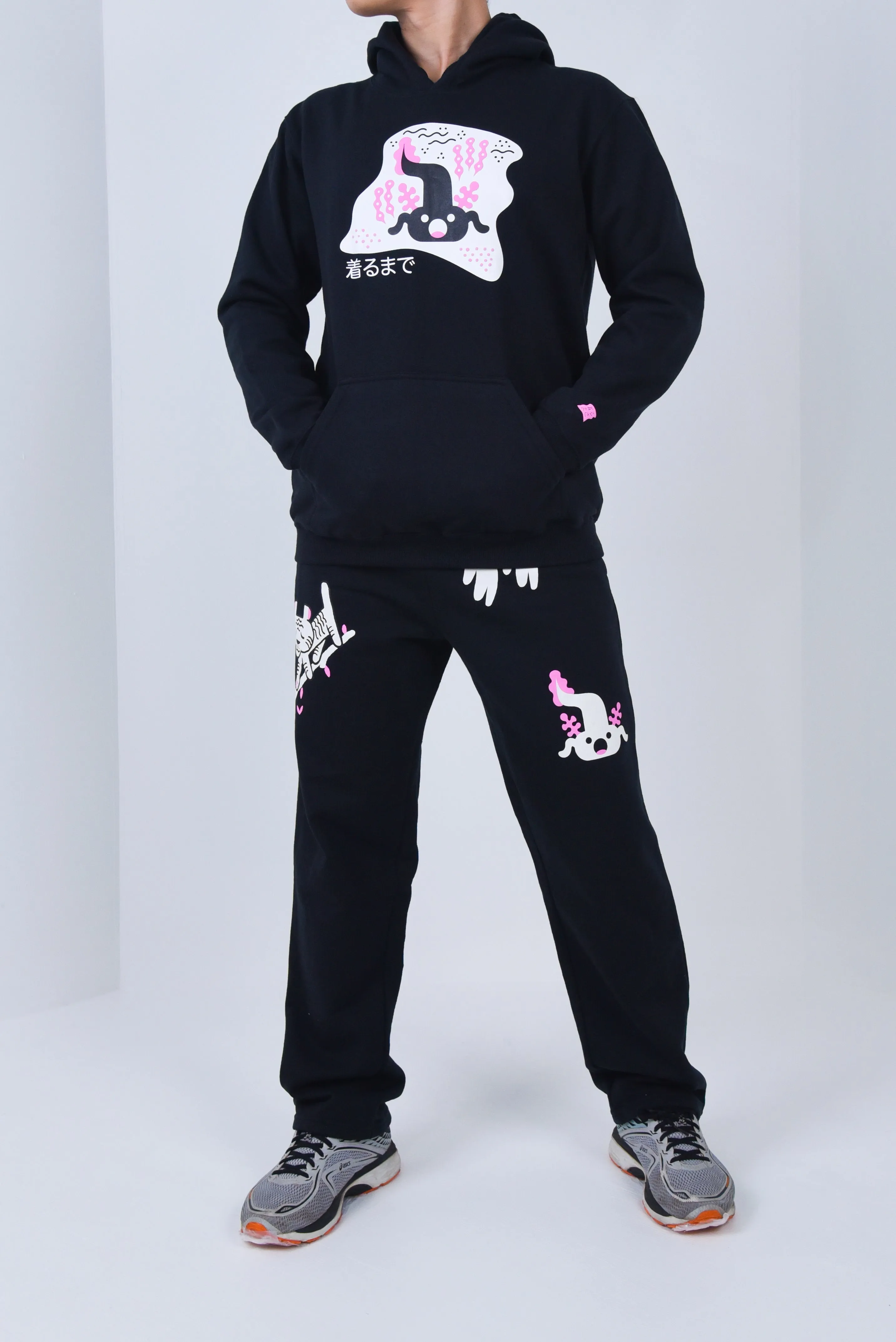 Axolotl Sweatshirt Hoodie Black