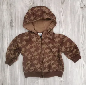 BABY BOY SIZE 12 MONTHS - GYMBOREE, Graphic Cowboy Zippered Hoodie VGUC B30