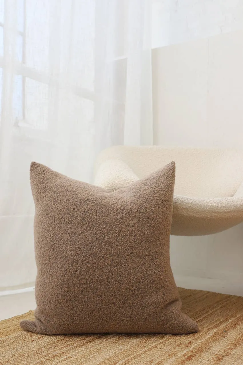 Baldwin Wool Pillow | Ivory Melange Boucle | 22” x 22”
