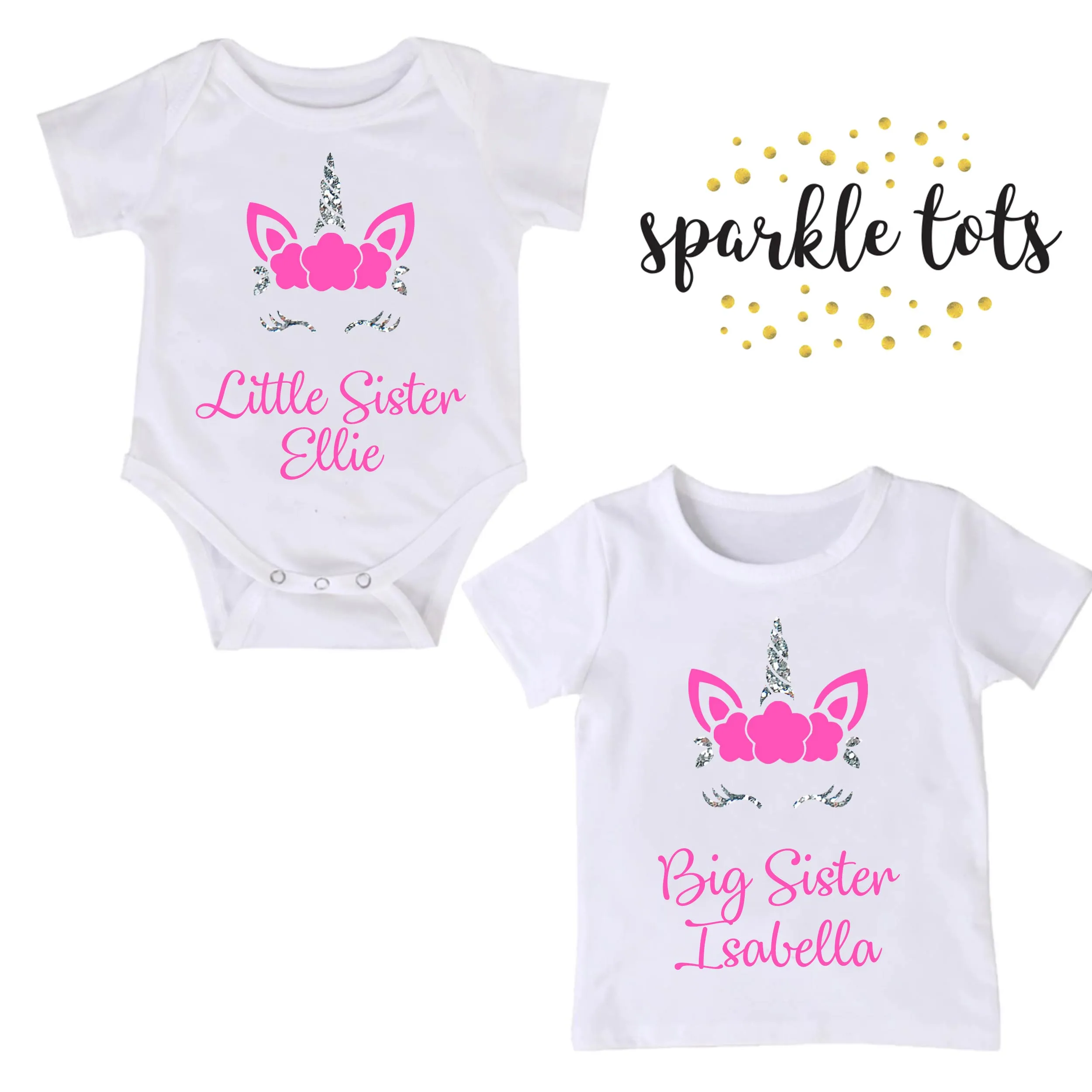Big Sister Little Sister Unicorn T-Shirt / Baby Grow