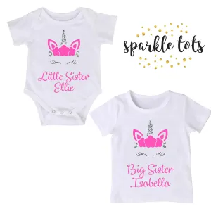 Big Sister Little Sister Unicorn T-Shirt / Baby Grow