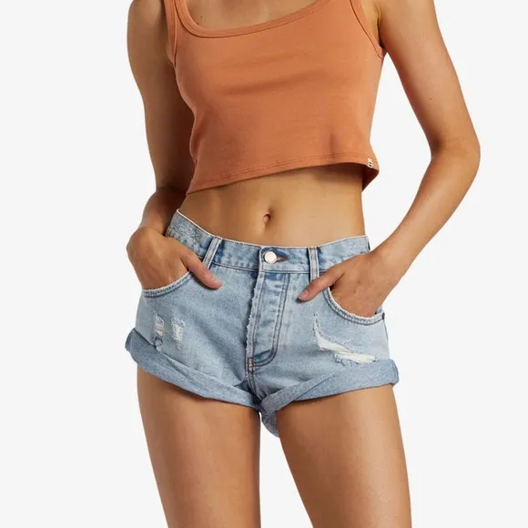 Billabong Ripped Rolled Cuff Shorts