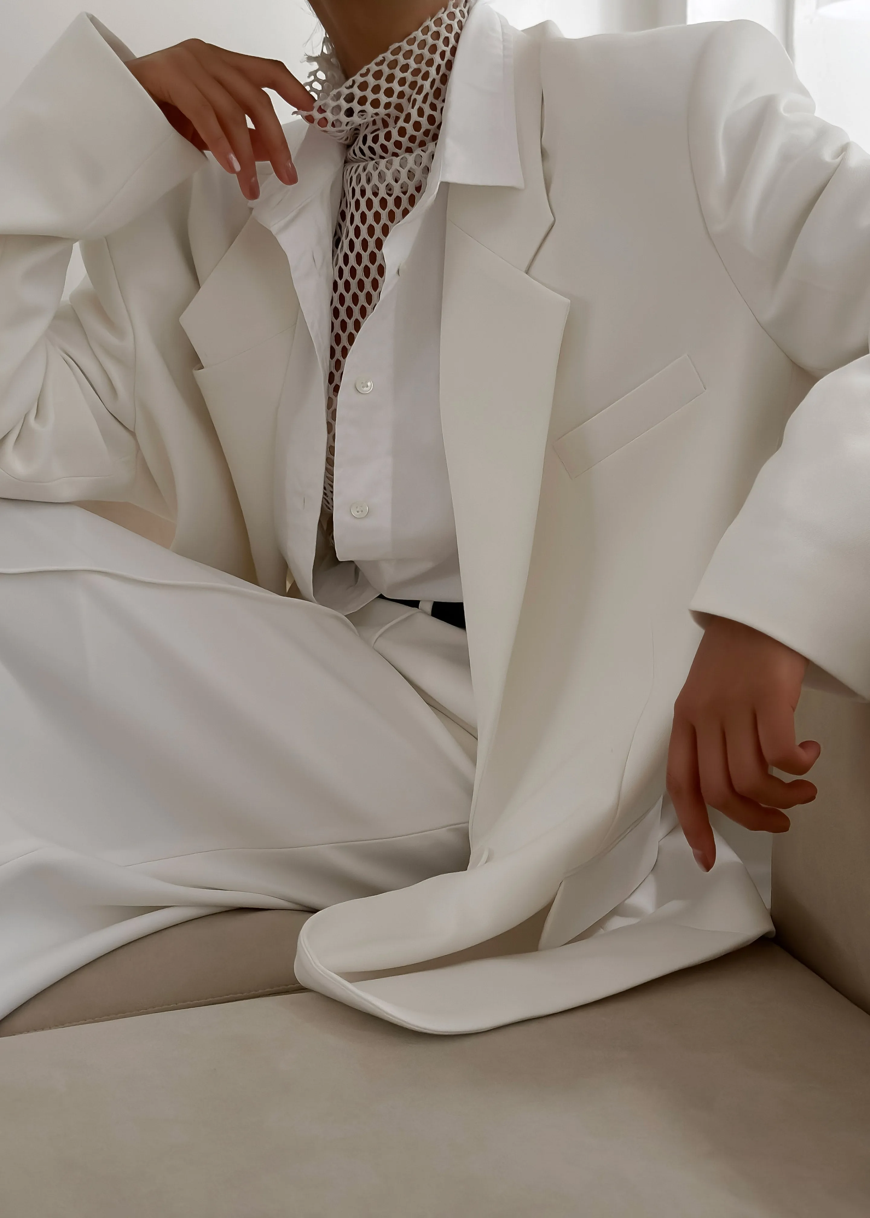 Billie Oversized Blazer - Cream