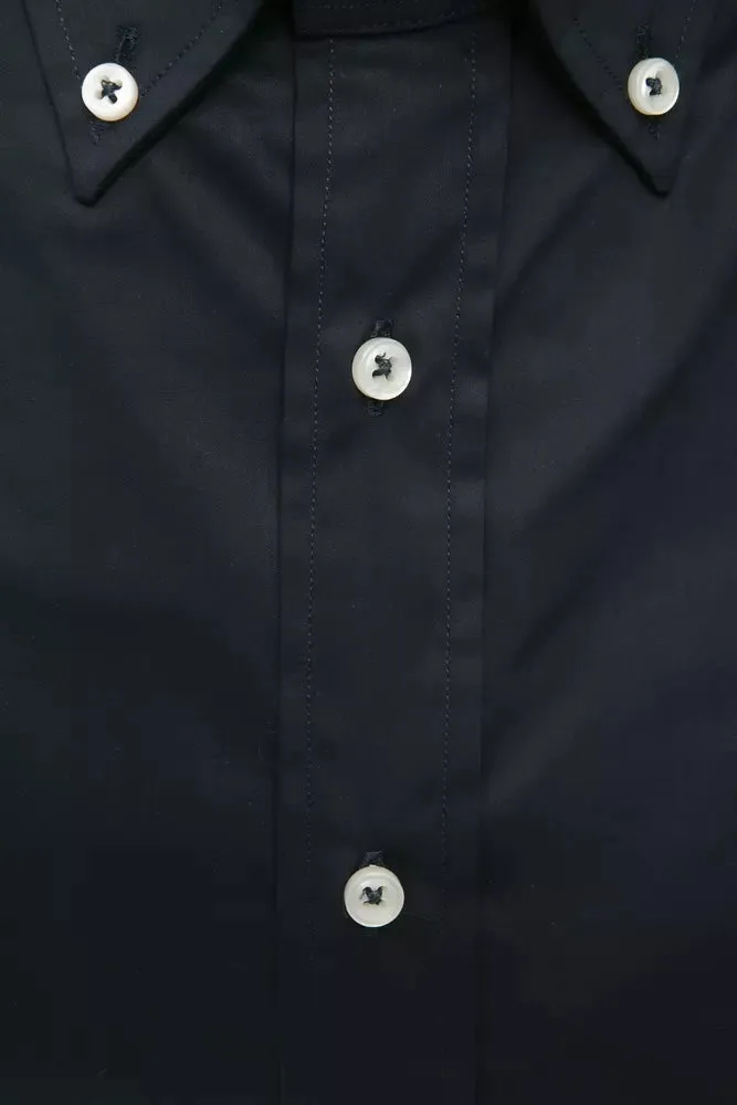 Black Cotton Men Shirt