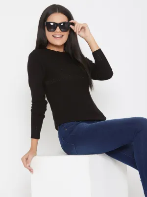 Black Round Neck Sweater