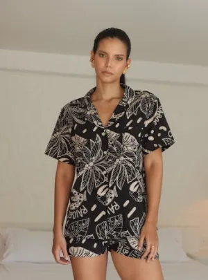 Black Tropic Shorts/T-shirt Set