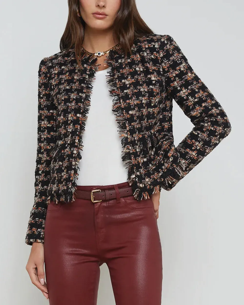 Black Tweed Angelina Jacket