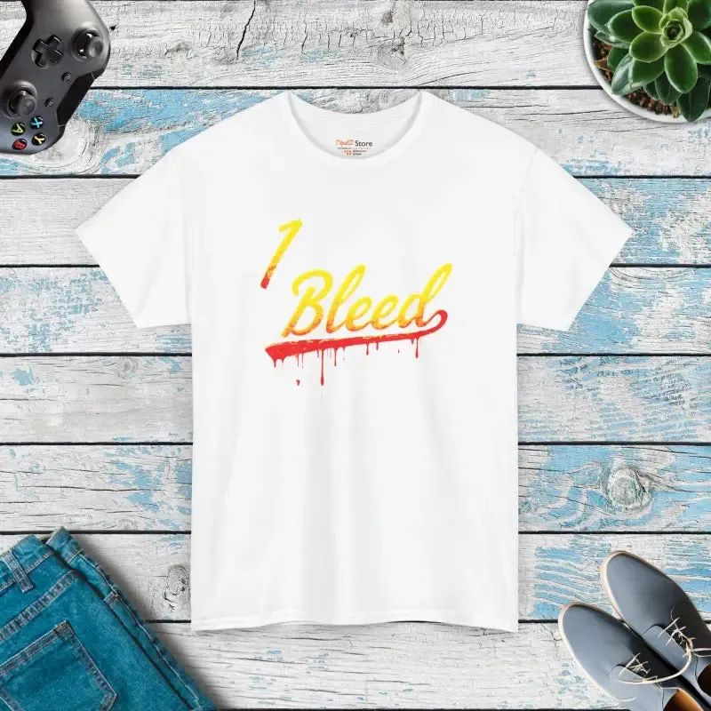 Bleed Yellow Heavy Cotton Tee for Super Football Fans