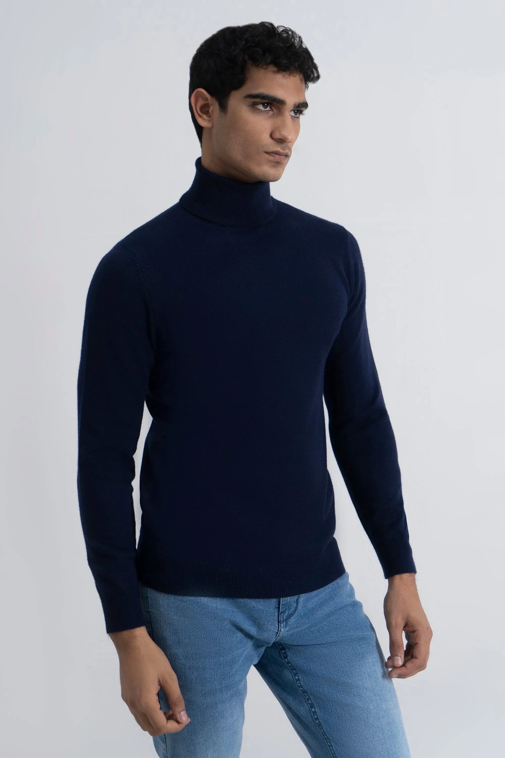 Blue Acrylic High Neck