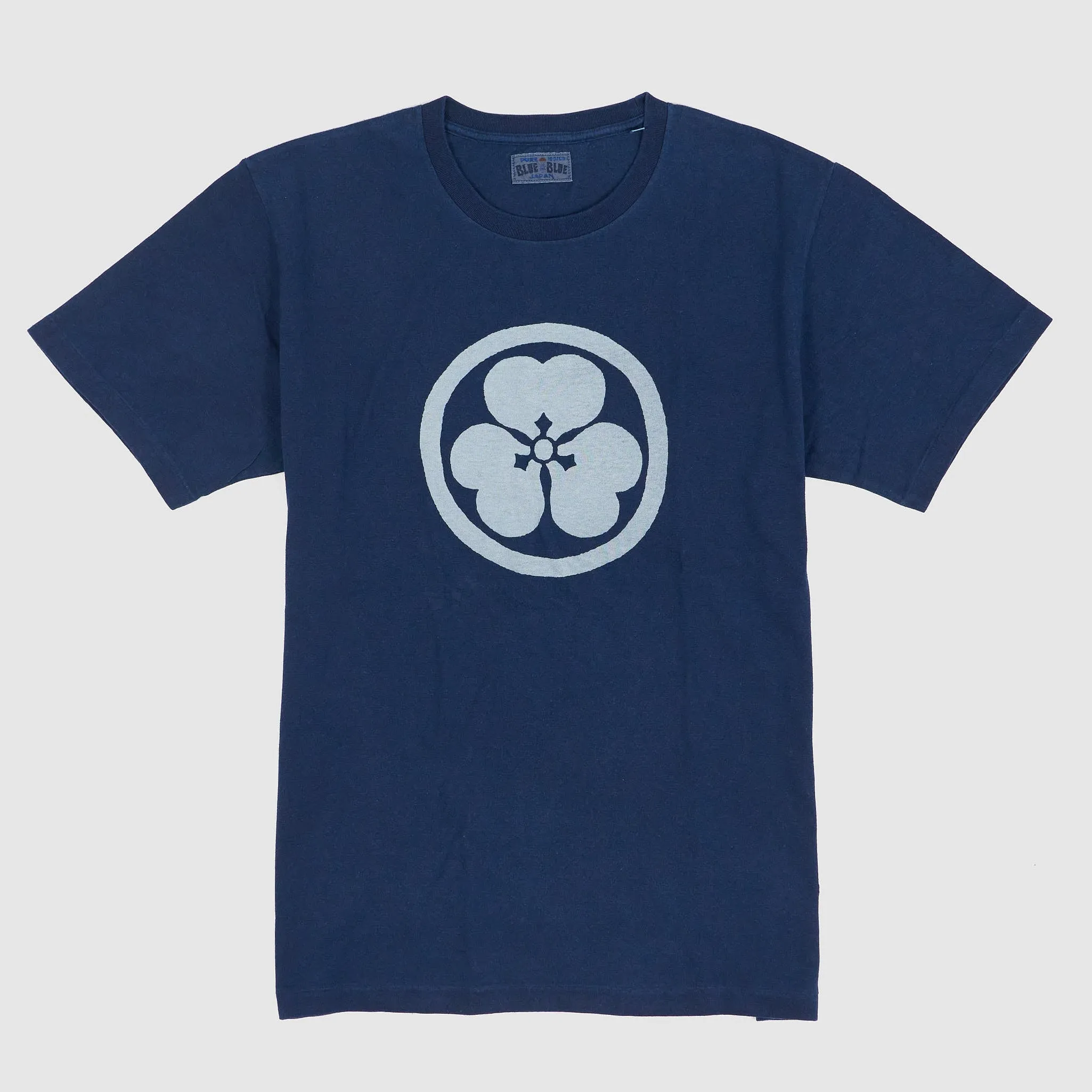 Blue Blue Japan Printed Batik Indigo Crew Neck T-Shirt