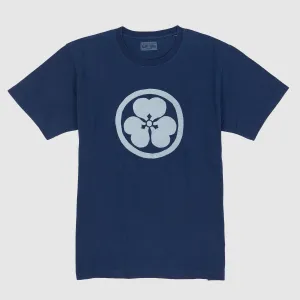 Blue Blue Japan Printed Batik Indigo Crew Neck T-Shirt