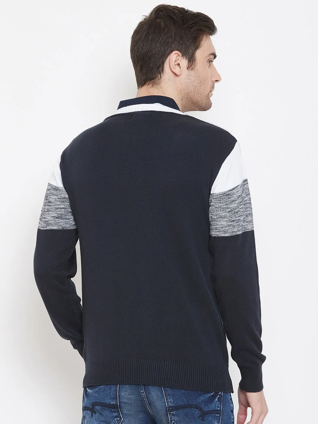 Blue Round Neck Sweater