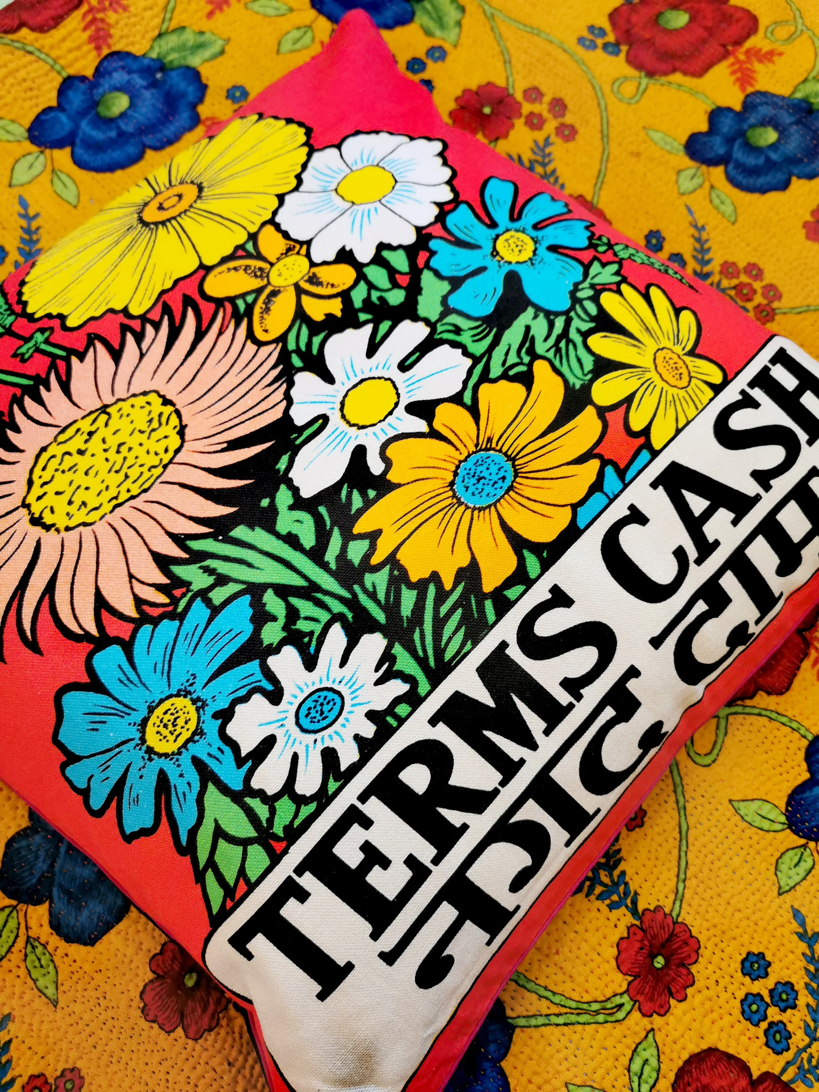 Bollywood kitsch cushions