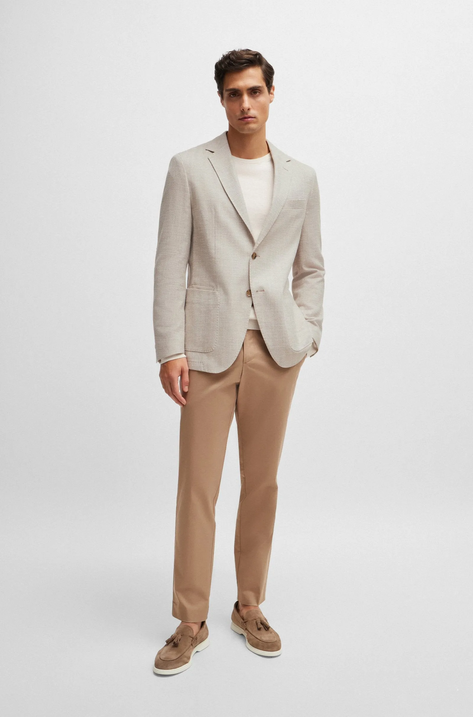 BOSS Blazers Regular Fit in Cotton Mix - C-JAYE-ELBOW-242 10262481 01-50521495