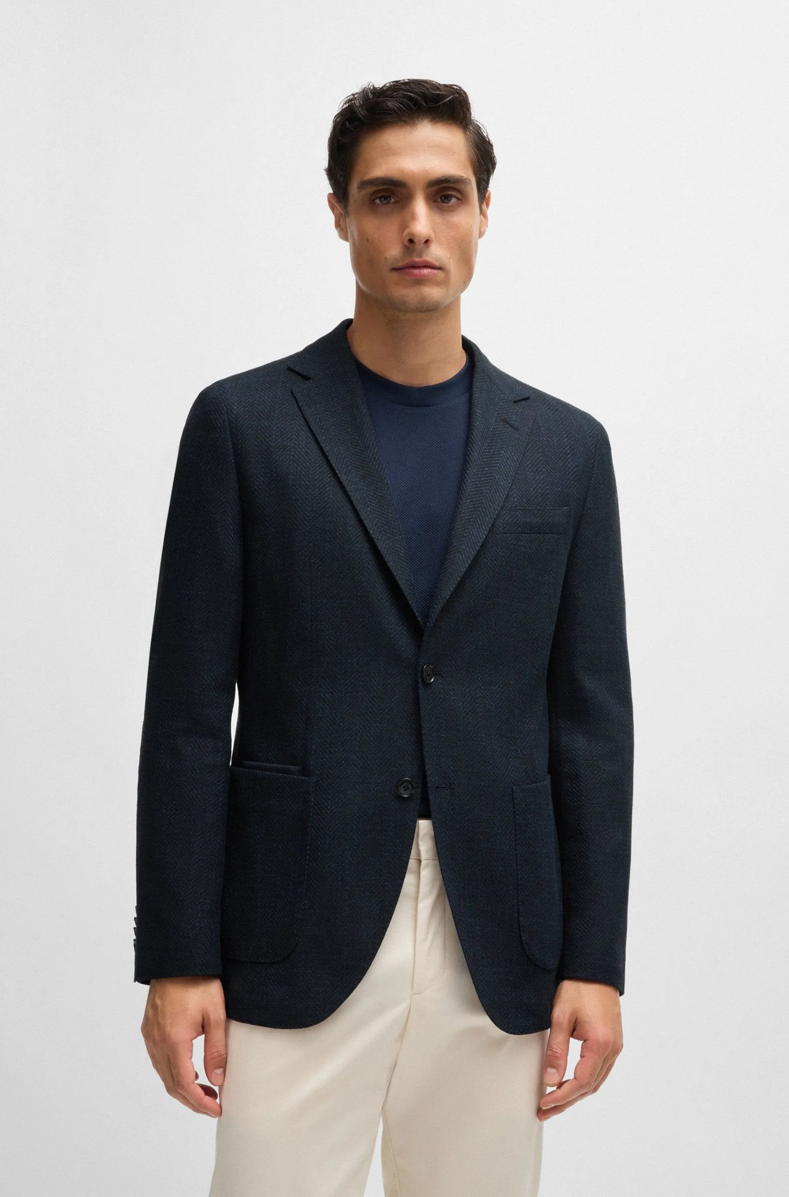 BOSS Blazers Regular Fit in Cotton Mix - C-JAYE-ELBOW-242 10262481 01-50521495