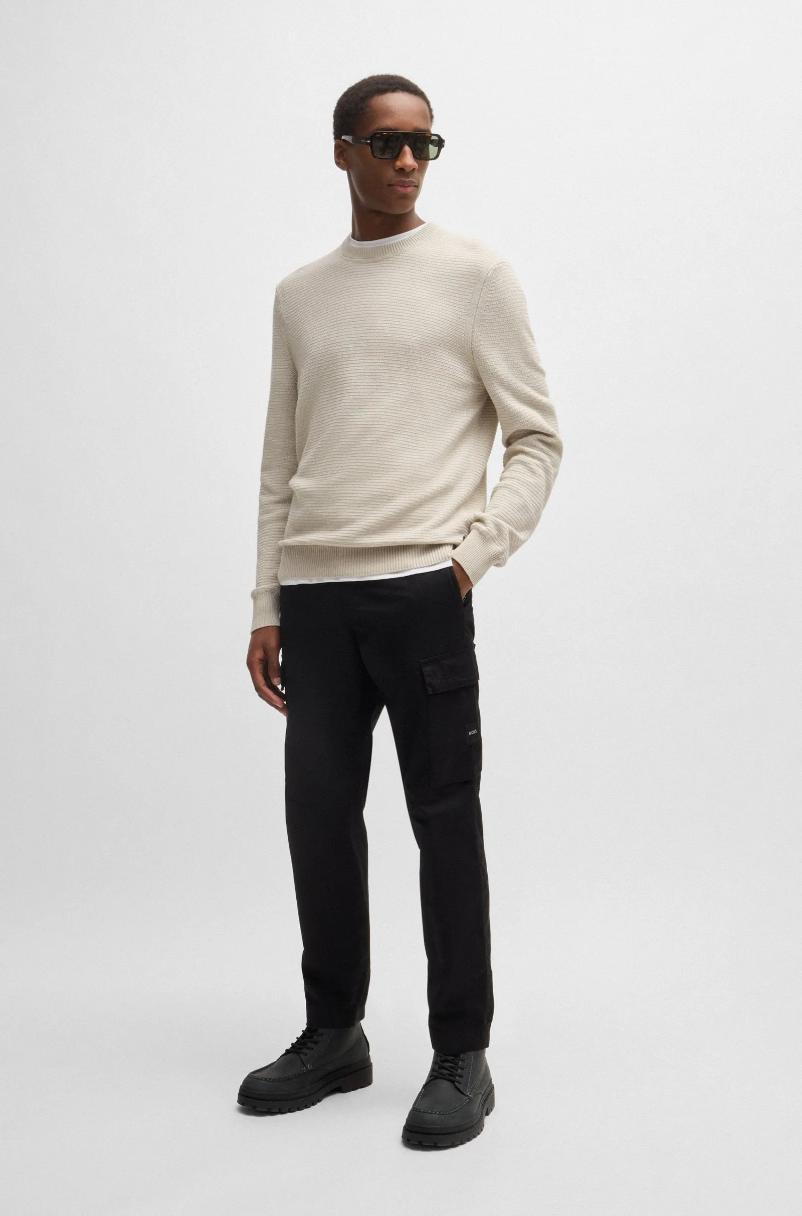 BOSS Sweaters Regular Fit in Cotton Mix - AMERCURY 10263266 01-50523575