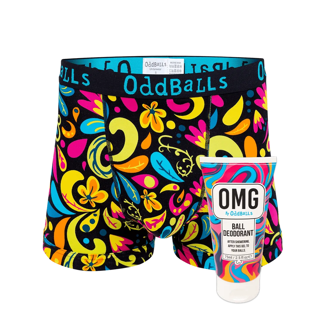 Botanical - Mens Boxer Shorts & Ball Deodorant Bundle